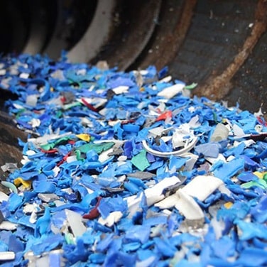 Recycled plastic waste material